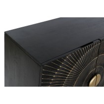 Sideboard DKD Home Decor Black Golden Metal Mango wood 81 x 45 x 75 cm