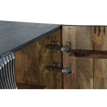 Sideboard DKD Home Decor Black Golden Metal Mango wood 81 x 45 x 75 cm