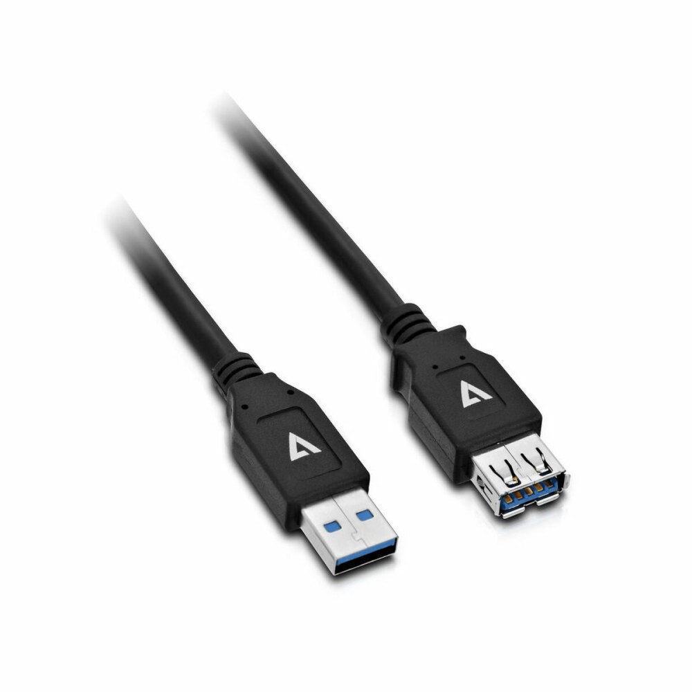 USB-Kabel V7 V7U3.0EXT-2M-BLK-1E  USB A Schwarz