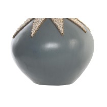 Vase DKD Home Decor Blue White Bamboo Shells (30 x 30 x 40 cm) (2 Units)