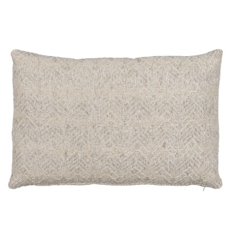 Coussin Coton Lin Gris 60 x 40 cm