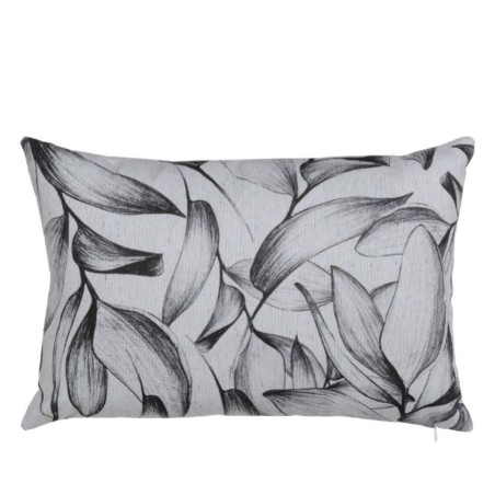 Coussin Polyester Coton Blanc Noir Volets 45 x 30 cm