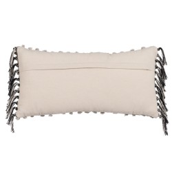 Coussin Coton Noir Beige 30 x 60 cm