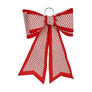 Schleife Krist+ HJ1-12081 Weiß Rot 40 x 60 cm 53 x 56 x 7,5 cm Weihnachtsschmuck