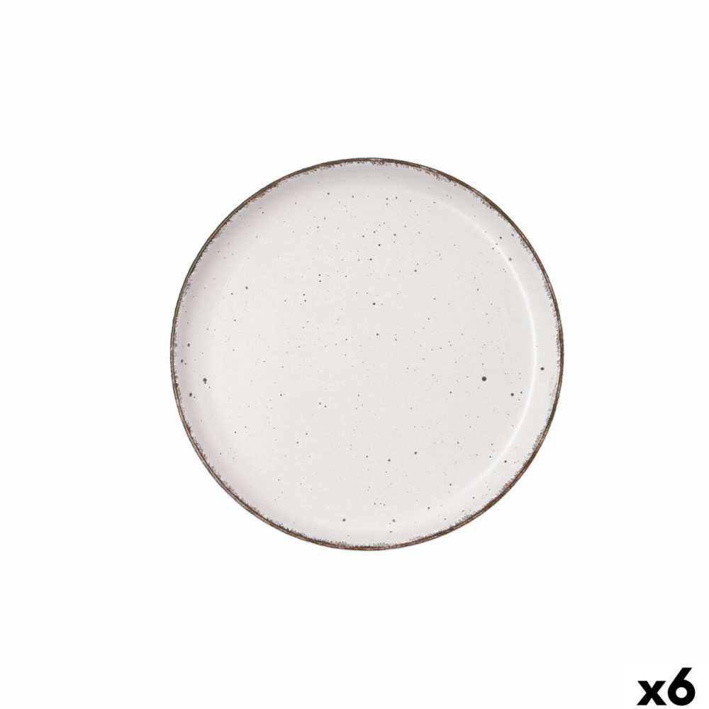 Assiette à dessert Quid Duna Beige Céramique 20 x 2,5 cm (6 Unités)