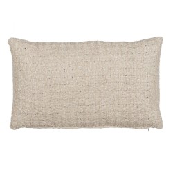 Cushion Cotton Linen Grey 50 x 30 cm