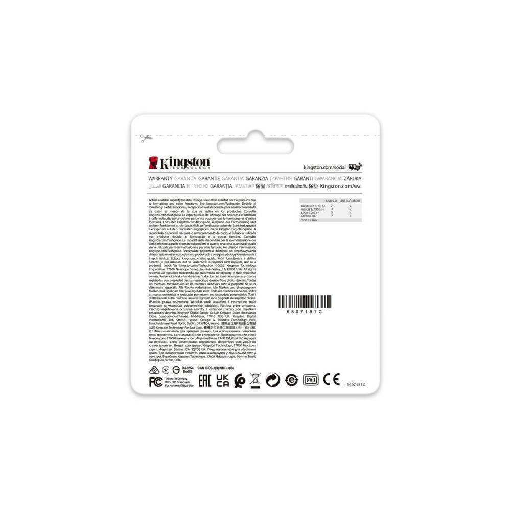Clé USB Kingston DataTraveler Exodia Onyx Noir 256 GB