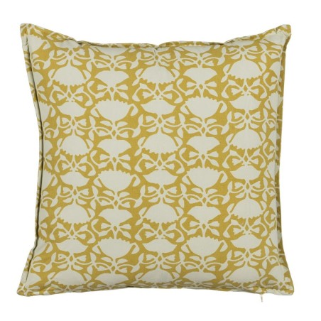 Cushion Cotton Beige Mustard 50 x 50 cm