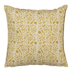 Cushion Cotton Beige Mustard 50 x 50 cm