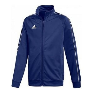 Sportjacke für Kinder Adidas CORE18 PES JKTY CV3577  Marineblau Polyester (10 Jahre)