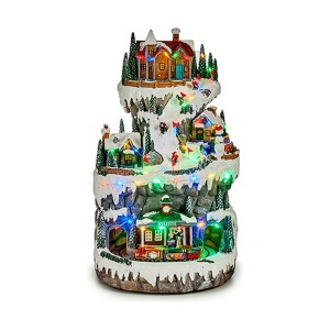 Leuchtende Dekoration Krist+ Eisenbahn Dorf 23 x 23 x 39 cm 23 x 39 x 23 cm