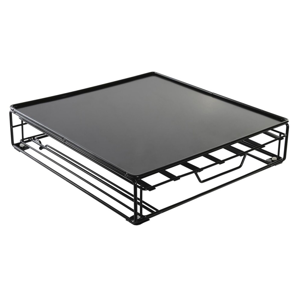 Organisateur de capsules de café DKD Home Decor 28,7 x 32 x 7 cm Noir Métal