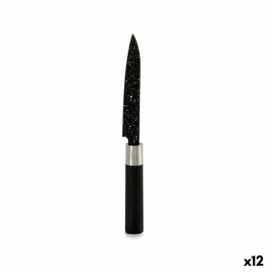 Couteau de cuisine Kinvara KT11-5604M05 Noir Acier inoxydable Plastique 2,5 x 24 x 2,5 cm Marbre (12 Unités)