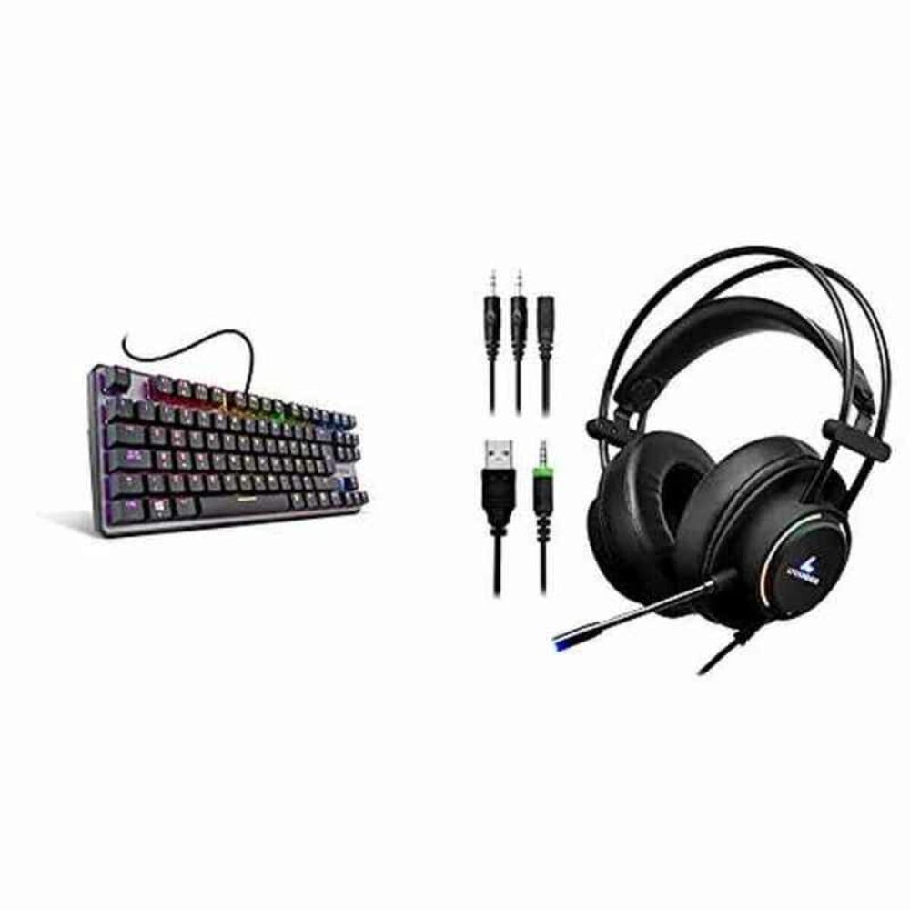 Tastatur Krom NXKROMKRNLTKL Schwarz Qwerty Spanisch
