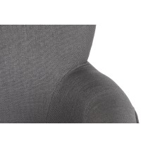 Armchair DKD Home Decor Fir Polyester Dark grey (66 x 70 x 88 cm)