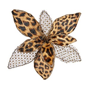 Dekorative Blume Krist+ Weihnachten Leopard