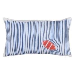 Cushion Polyester Blue White Red 50 x 30 cm