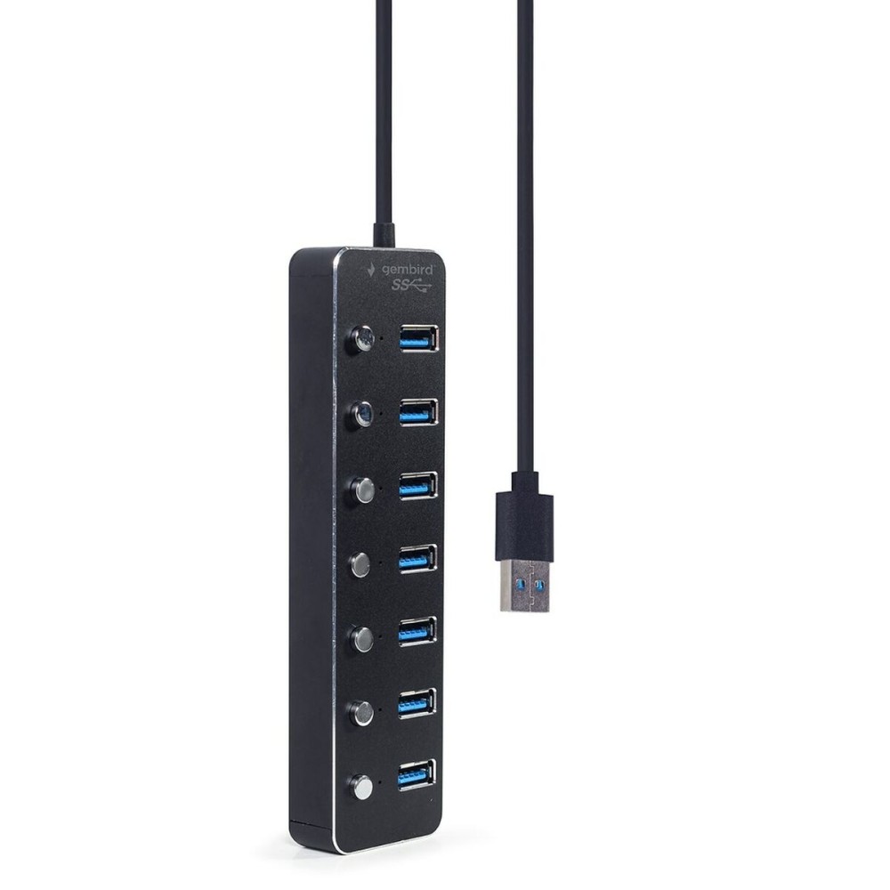 Hub USB GEMBIRD UHB-U3P7P-01 Schwarz