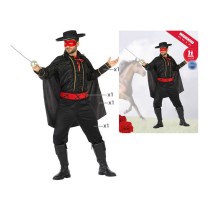 Déguisement pour Adultes Chevalier Masqué Noir Super héros (4 Pièces) (4 pcs)