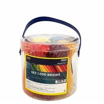 Nylon Cable Ties EDM 48351 Assorted colours 100 x 2 mm 100 x 2,5 mm 1000 Unidades