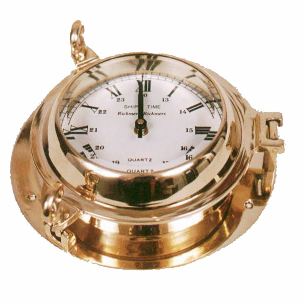 Wanduhr DKD Home Decor Kristall Gold Vintage Messing (23 x 7 x 23 cm)