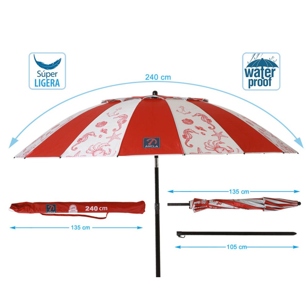 Sonnenschirm Ø 240 cm SPF50+ Marineblau