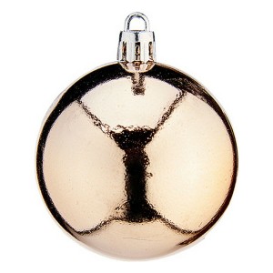 Weihnachtsbaumkugeln Ø 6 cm 24 Stück Champagne PVC