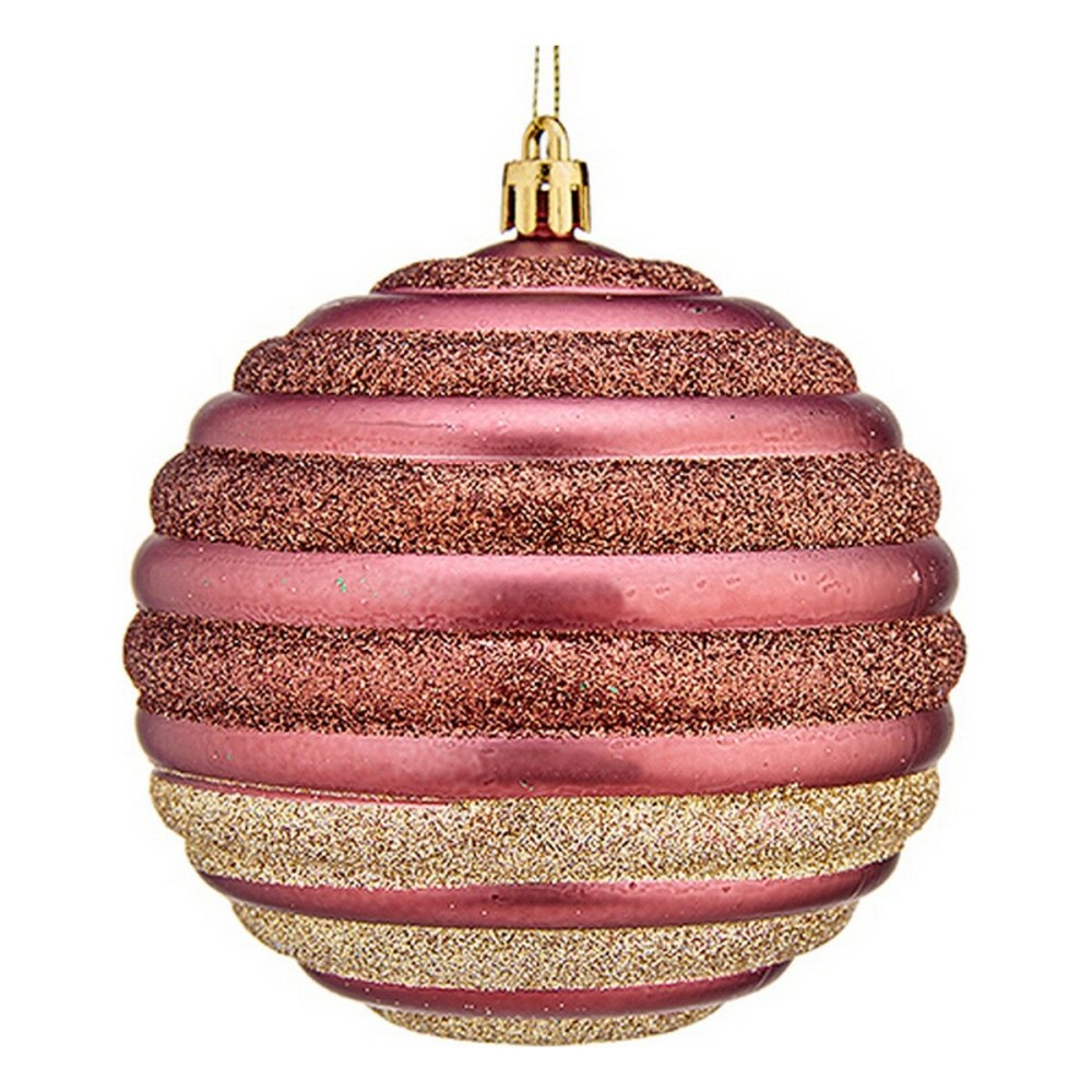 Boule de Noël Krist+ 00872 Rose Plastique Ø 10 cm 6 Unités