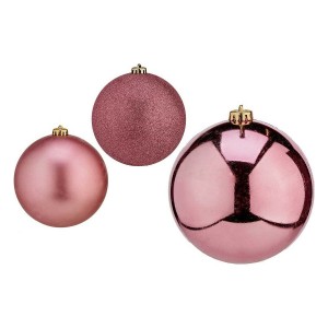 Weihnachtsbaumkugeln Krist+ 00739 Rosa PVC Ø 10 cm 6 Stück