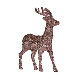 Weihnachts-Rentier Krist+ R201-068Z-2 Rosa Gold Rentier 15 x 45 x 30 cm