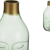 Vase Visage Vert verre (11 x 24,5 x 12 cm)