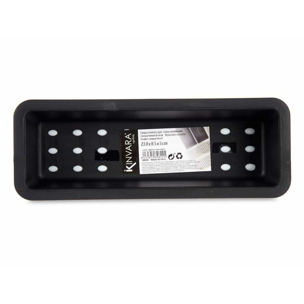 Cutlery Organiser Kinvara CN18819 White Black Natural rubber polypropylene 8,5 x 5 x 24 cm (36 Units)