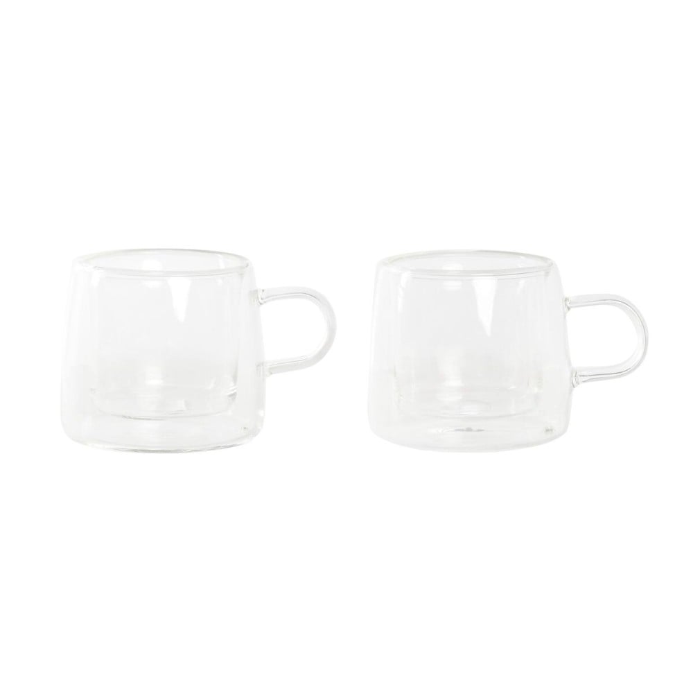 Ensemble de tasses à café DKD Home Decor Verre Transparent Verre Borosilicaté (80 ml)