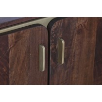 Anrichte DKD Home Decor Braun Stahl Mango-Holz 160 x 40 x 81 cm