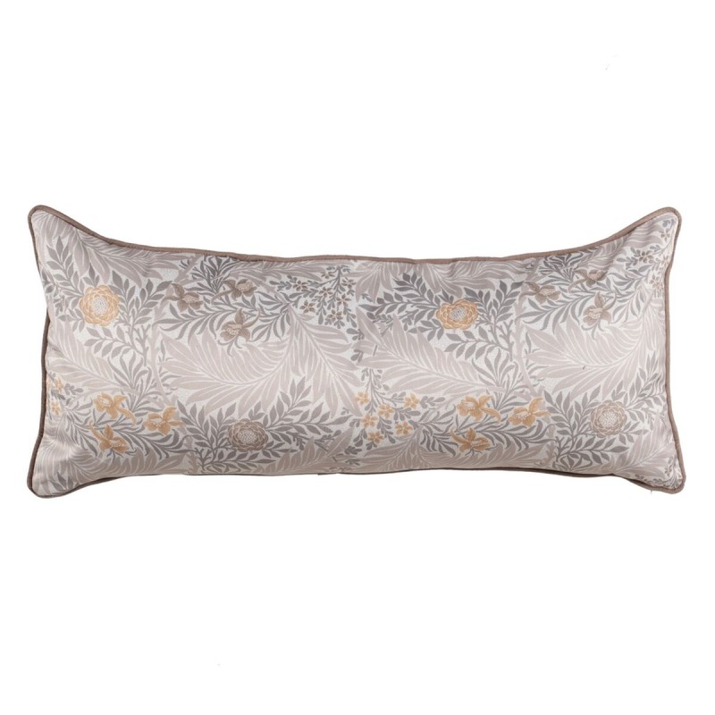 Cushion Beige Flowers 90 x 40 cm