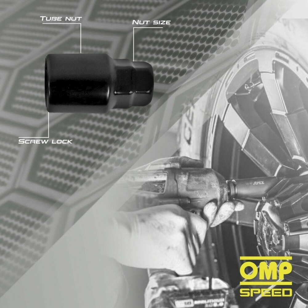 Vis antivol OMP OMPS09811201 M12 x 1,25 4 uds Noir