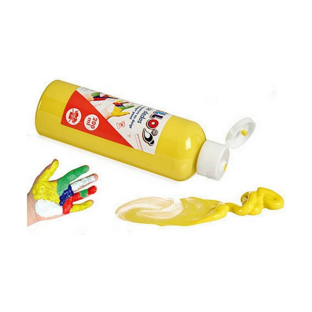 peinture pour doigts Pincello FP200-Y Jaune 200 ml (12 Unités)