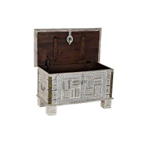 Coffre DKD Home Decor Métal Bois de manguier 80 x 40 x 45 cm