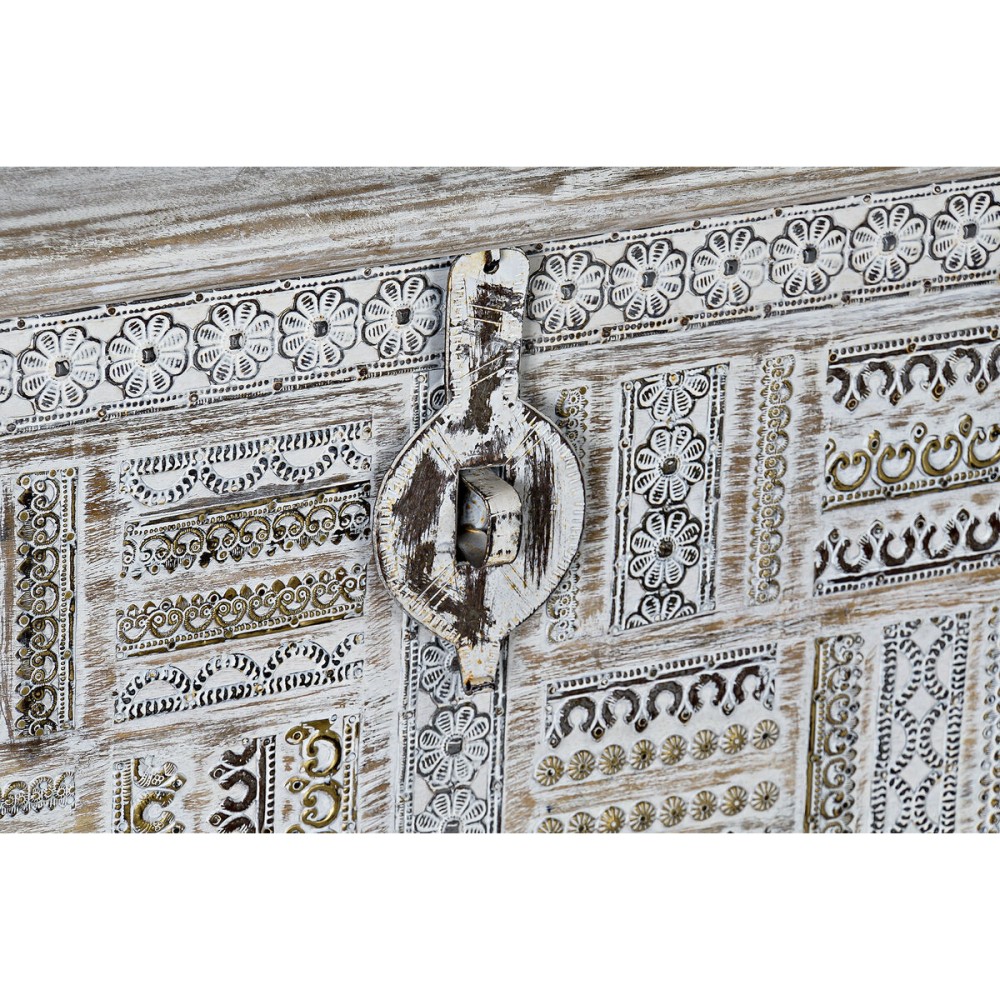 Coffre DKD Home Decor Métal Bois de manguier 80 x 40 x 45 cm