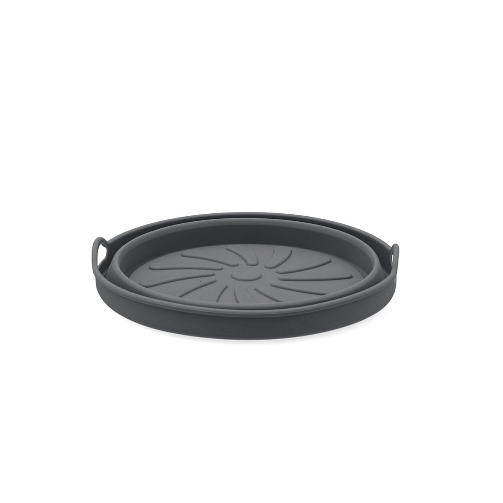 Folding Silicone Basket for Air Fryer Quid Naturalia 20 x 20 x 7 cm (12 Units)