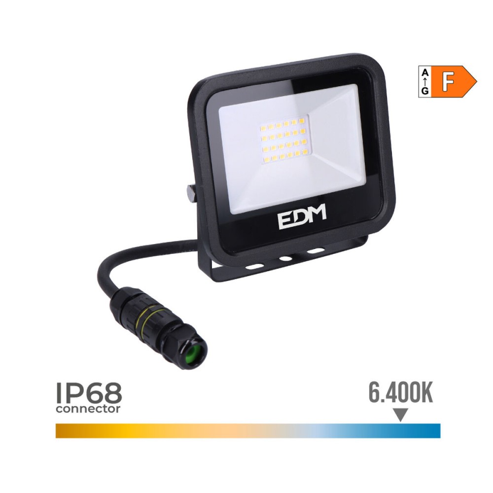 LED-Strahler EDM 70401 Black Series Schwarz F 20 W 12,4 x 10,6 x 2,8 cm (6400 K)