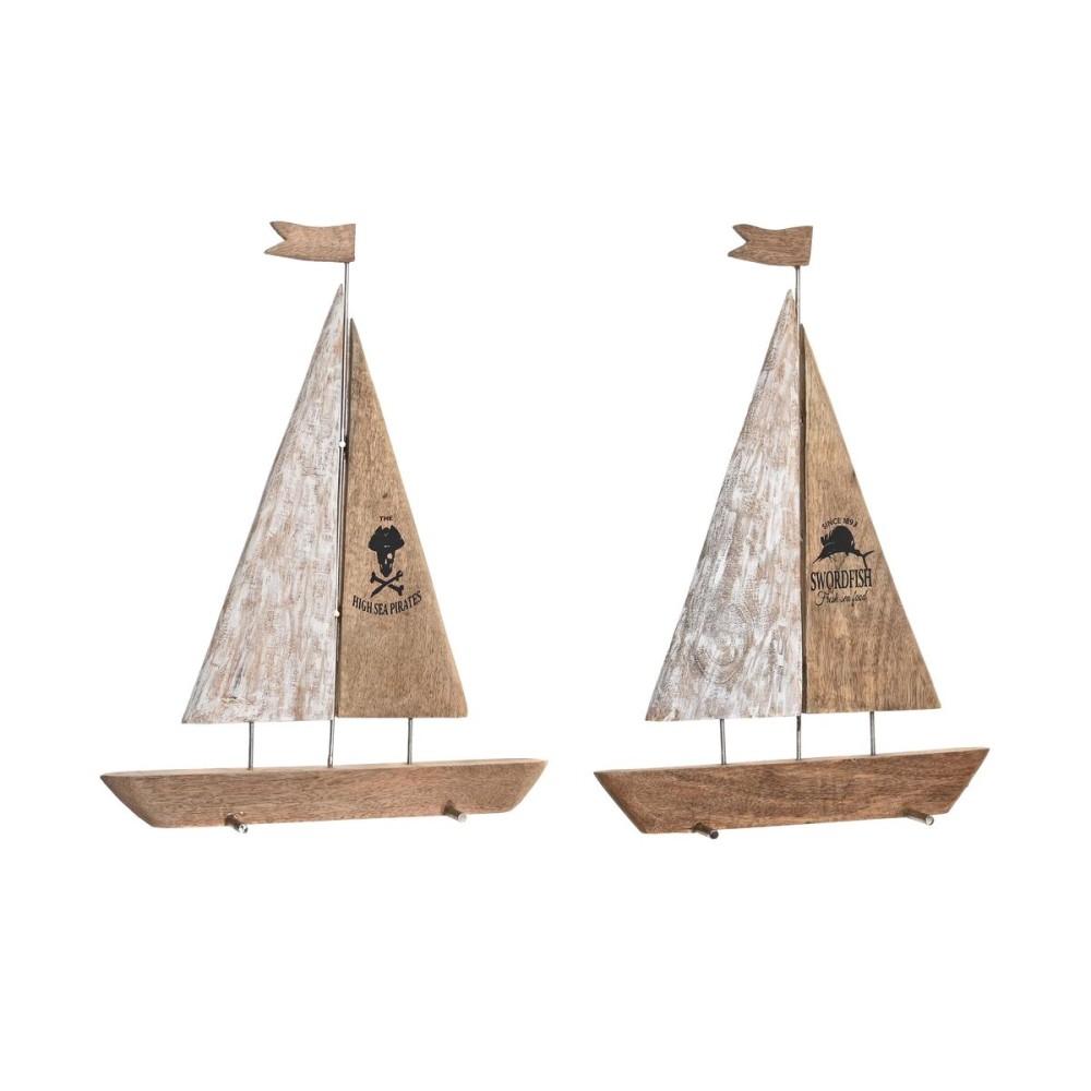 Deko-Figur DKD Home Decor 36,5 x 10 x 54 cm 37,5 x 10 x 48 cm Braun (2 Stück)