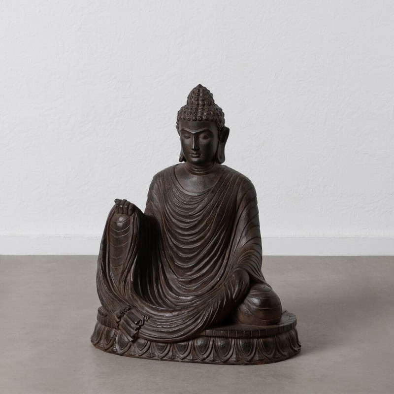 Skulptur Braun Harz 62,5 x 43,5 x 77 cm Buddha