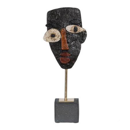 Skulptur Braun Schwarz Harz 52 x 35 x 41,5 cm Maske