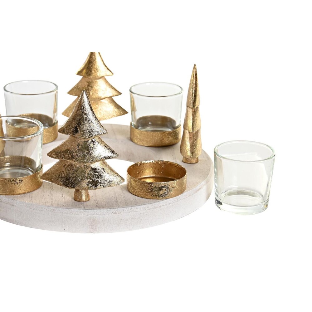 Weihnachtliche Kerzenhalter DKD Home Decor natürlich Gold (2 Stück) (21 x 11,5 x 21 cm)