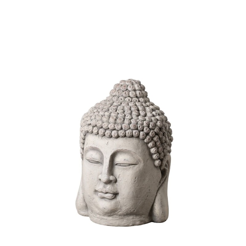 Skulptur Grau Lehm Faser 45,5 x 45,5 x 64 cm Buddha