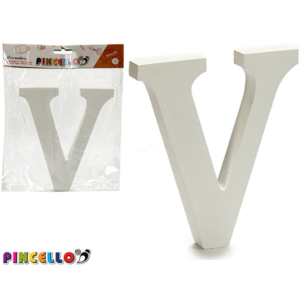 Lettre Pincello 1711022 1,8 x 21 x 17 cm Lettre V (12 Unités)