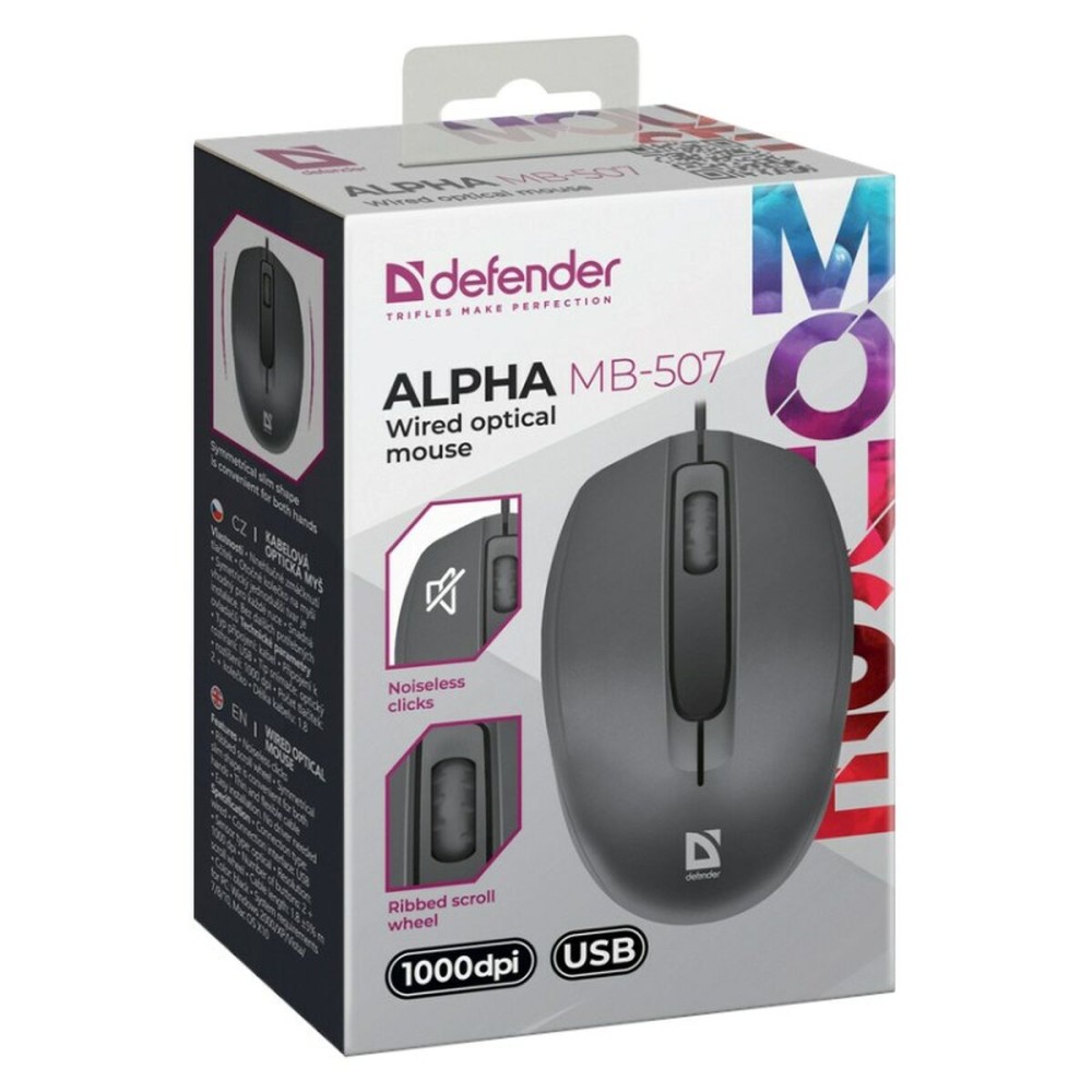Optische Maus Defender ALFA MB-507 Schwarz 1000 dpi