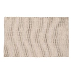 Teppich Weiß natürlich 70 % Baumwolle 30 % Jute 160 x 230 cm