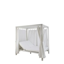 Lit de jardin DKD Home Decor Blanc Aluminium (148 x 188 x 205 cm)